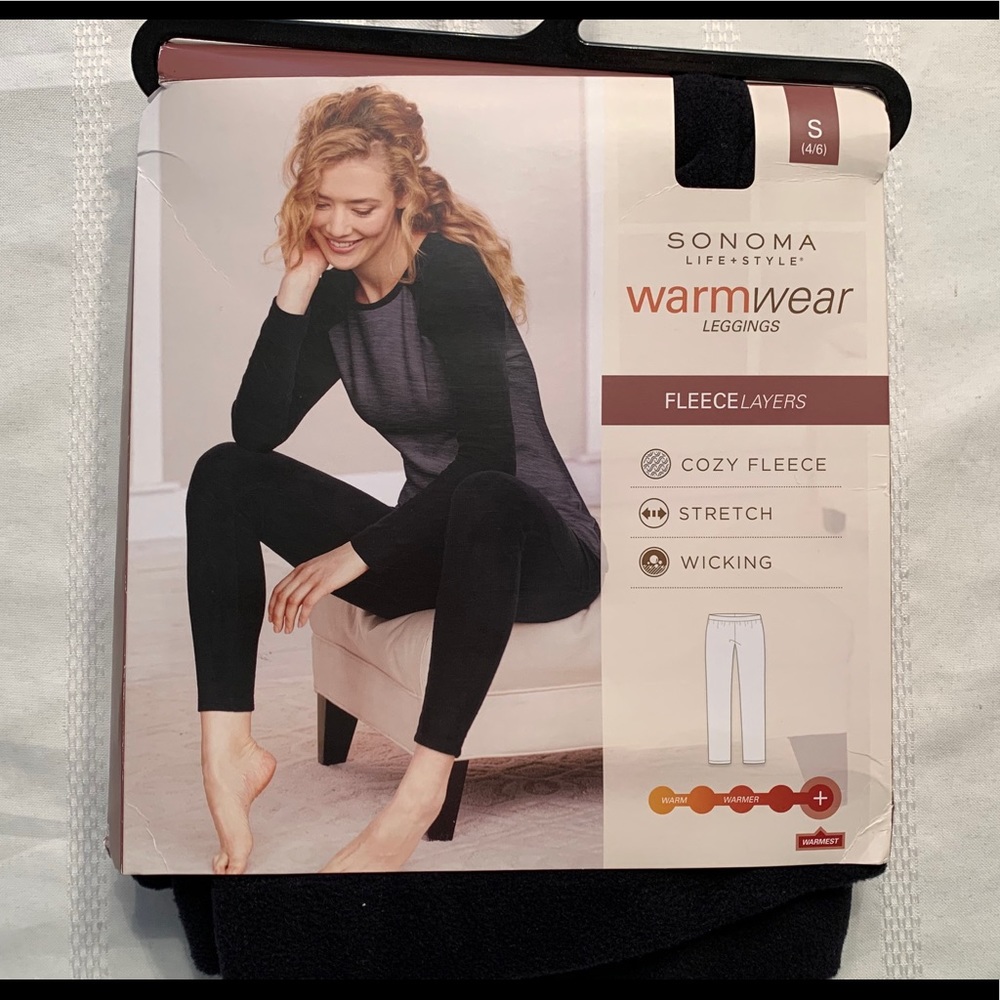 Sonoma Warmwear Fleece Leggings Size Small NWT
